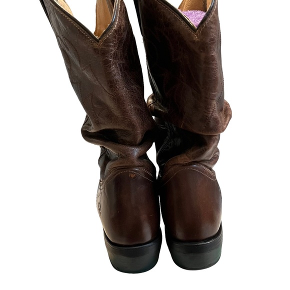 Double H Western Distressed Slouchy Boots, Sz 10 - Picture 7 of 13